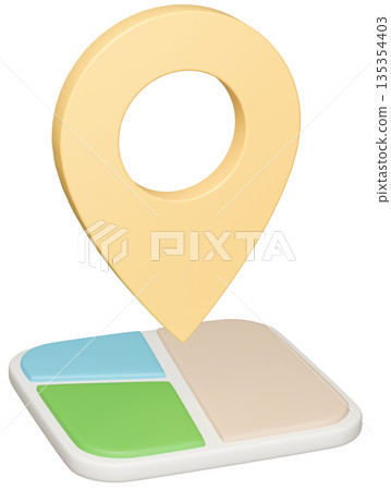 3D image_map pin_yellow 135354403