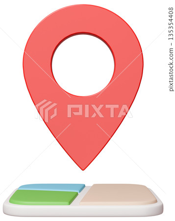 3D image_map pin_red 3D image_map pin_red 135354408