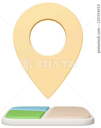 3D image_map pin_yellow 3D image_map pin_yellow 135354415
