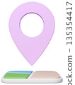 3D影像地圖圖釘_紫色 135354417