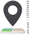 3D圖片_地圖 Pin_Black 135354418