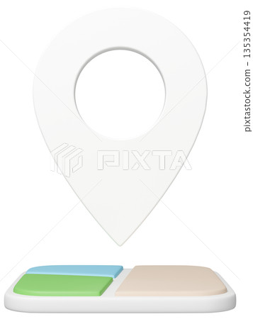 3D 影像地圖 pin_white 135354419