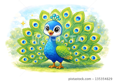 Cute Peacock 135354829