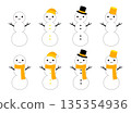 Cute Snowman 3-Tier Main Line Set Yellow 135354936