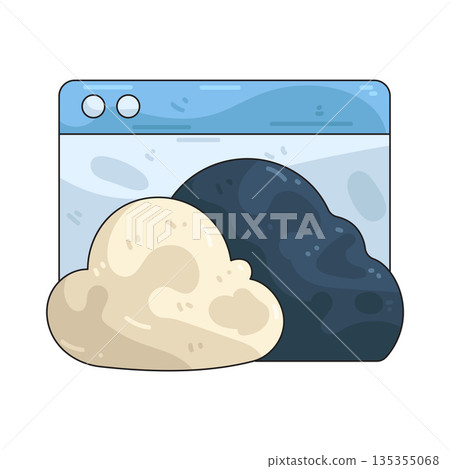 illustration of Cloud Hosting illustration of Cloud Hosting 135355068