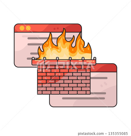 illustration of Firewall illustration of Firewall 135355085