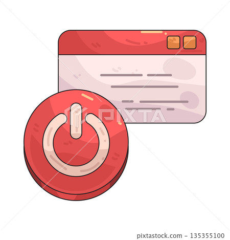 illustration of Web Power Button 135355100