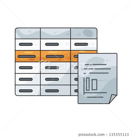 illustration of Data Row illustration of Data Row 135355113