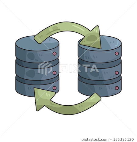 illustration of Data Backup 135355120