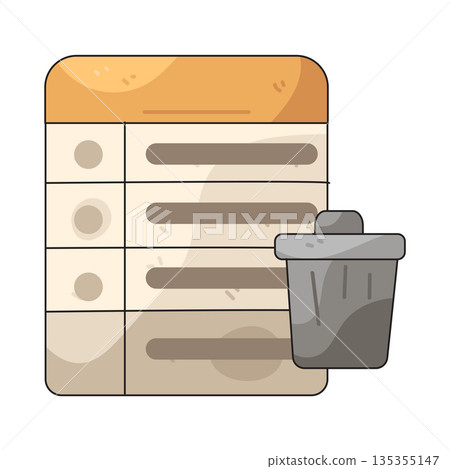illustration of Data Delete illustration of Data Delete 135355147