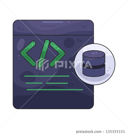 illustration of Data Code illustration of Data Code 135355151