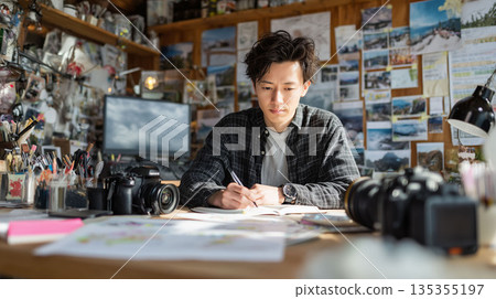 靜態攝影師的專業作品為設計和編輯提供支持 135355197