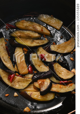 Stir-fry eggplant Stir-fry eggplant 135355889