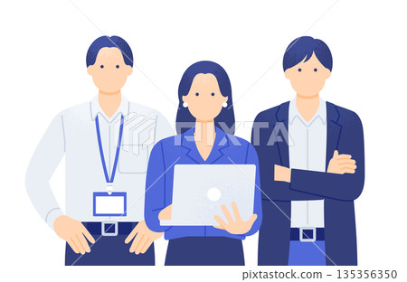 Security management and support system. Vector illustration of an IT team operating and developing systems. Security management and support system. Vector illustration of an IT team operating and developing systems. 135356350