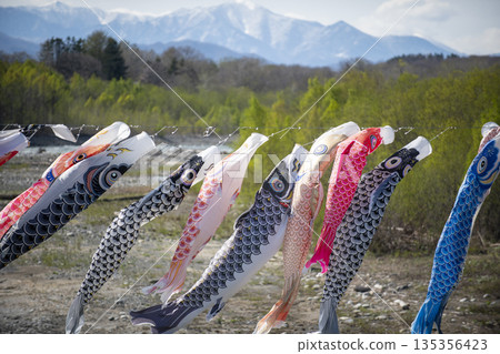 春日山巒間，鯉魚飄蕩。 135356423