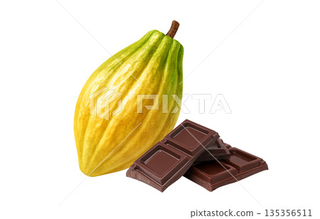 巧克力可可插圖逼真 巧克力可可插圖逼真 135356511