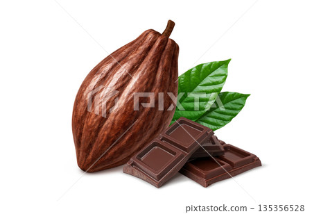 巧克力可可插圖逼真 135356528