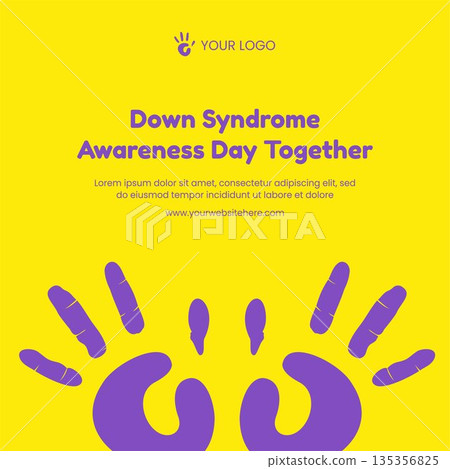 World Down Syndrome Day Flat Cartoon Hand Drawn Background Illustration Design World Down Syndrome Day Flat Cartoon Hand Drawn Background Illustration Design 135356825