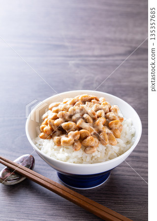 Natto rice 135357685