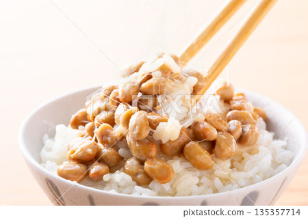 Eat natto rice Eat natto rice 135357714