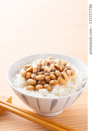 Eat natto rice Eat natto rice 135357786
