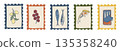 Mediterranean Kitchen Stamp Illustrations 135358240