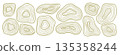 Minimal Wood Line Contour Pattern on White Background 135358244