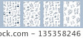 Italian Coastal Food Seamless Pattern Set 135358246