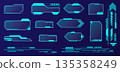 Modern Interface Design with Glowing Frames 135358249