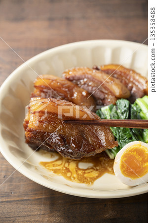 Pork belly boiled 135358488