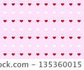 Simple heart pattern Valentine's Day background illustration 135360015