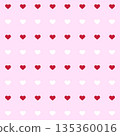 Simple heart pattern Valentine's Day background illustration square 135360016