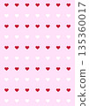 Simple heart pattern Valentine's Day background illustration vertical 135360017
