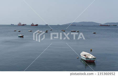 Princes Islands fishing boats Pendik Istanbul Marmara Sea Princes Islands fishing boats Pendik Istanbul Marmara Sea 135360952