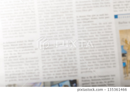 Text from a newspaper showing various articles and illustrations Text from a newspaper showing various articles and illustrations 135361466