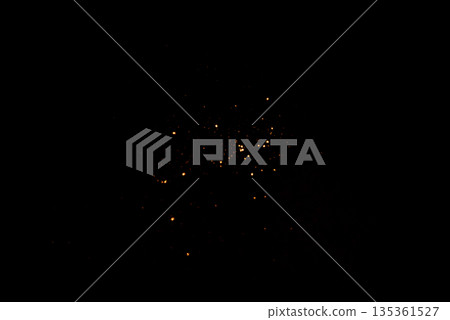 Golden abstract bokeh on black background. Holiday concept Golden abstract bokeh on black background. Holiday concept 135361527