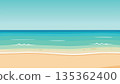Soft Sandy Beach Pastel Seascape 135362400