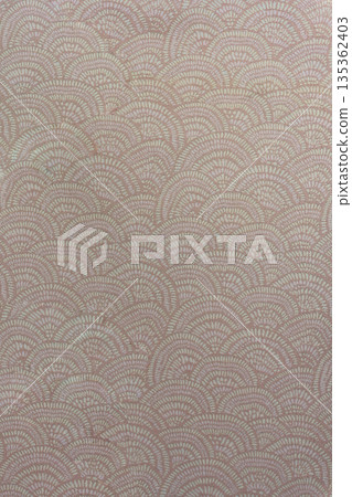 Warm brown-pink brocade fabric texture with wave pattern and metallic threads, textile collection Warm brown-pink brocade fabric texture with wave pattern and metallic threads, textile collection 135362403