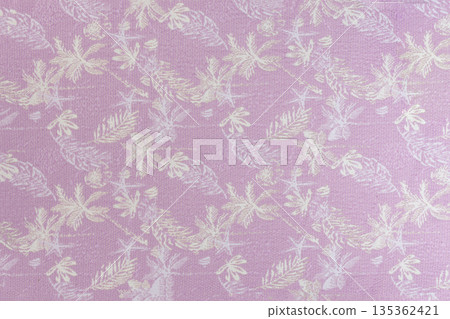 Lavender pink decorative fabric texture with tropical floral pattern, part of textile collectionDescription (119 chars): Lavender pink decorative fabric texture with tropical floral pattern, part of textile collectionDescription (119 chars): 135362421
