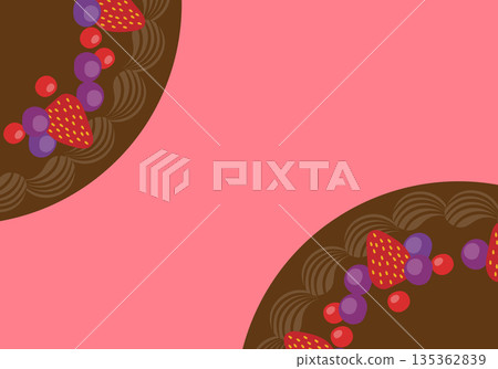 Valentine's Day chocolate cake background frame illustration Valentine's Day chocolate cake background frame illustration 135362839