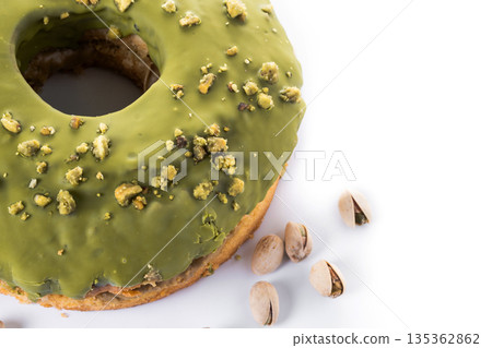 Pistachio cake with cream Pistachio cake with cream 135362862