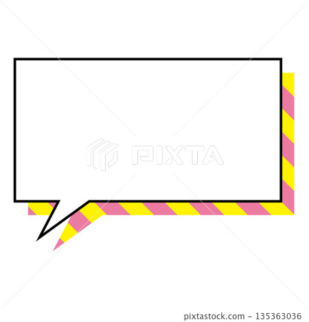 Simple speech bubble illustration, horizontal, square 135363036