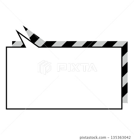 Simple speech bubble illustration, horizontal, square 135363042