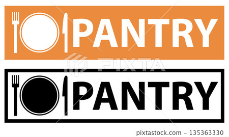 Pantry signage icon. Pantry sign. Pantry area...-插圖素材 [135363330] - PIXTA圖庫
