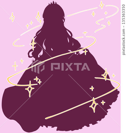 身著禮服的公主,夢幻般的形象,閃耀的身影 身著禮服的公主,夢幻般的形象,閃耀的身影 135363350