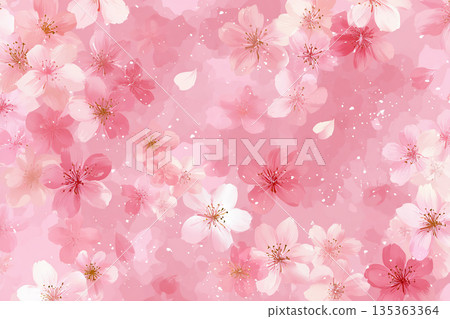 粉紅色櫻花圖案 135363364
