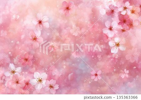 櫻花瓣背景 135363366
