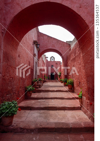 Santa Catalina Monastery Courtyard in Arequipa, Peru Santa Catalina Monastery Courtyard in Arequipa, Peru 135364537