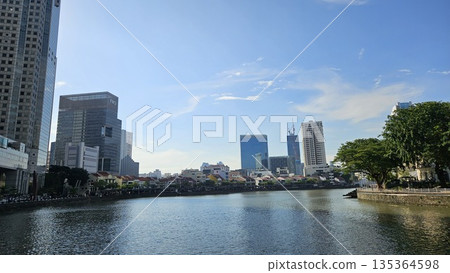 This is building around Marina Bay Sands. This is building around Marina Bay Sands. 135364598