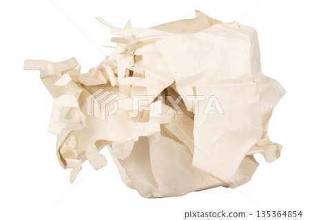 paper ball isolated on white background 135364854